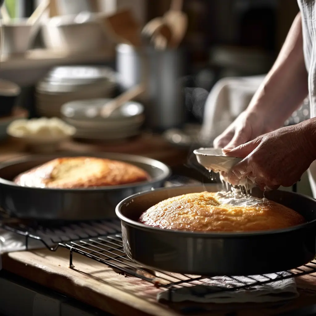 how to bake a cake step