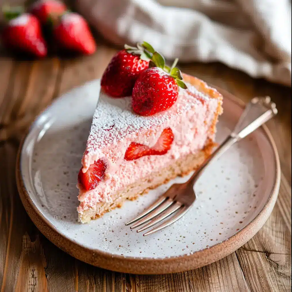 Simple No Sugar No Flour Strawberry Cake Recipe serving